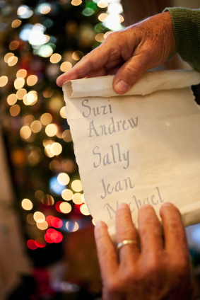make a Christmas shopping list and stick to your budget